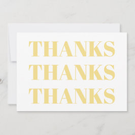Gracias, tarjeta moderna elegante de color blanco