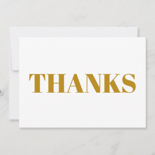 Gracias, tarjeta moderna y elegante de color blanc
