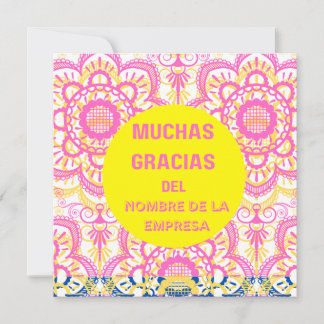 Gracias- tarjeta "muchas gracias" (Español)