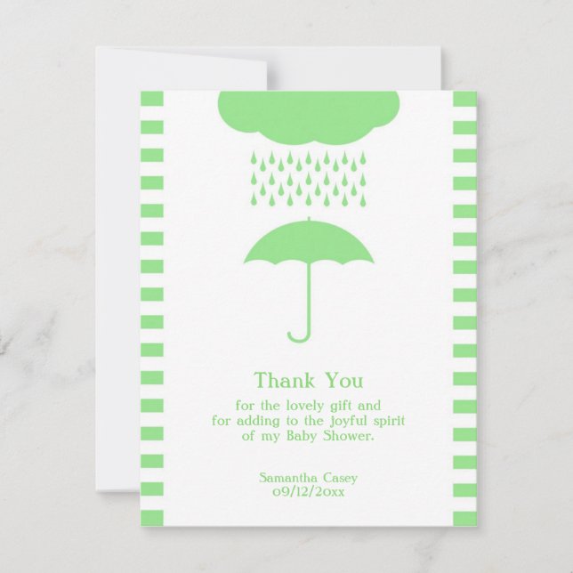 Gracias tarjeta neutral de Baby Shower (Anverso)
