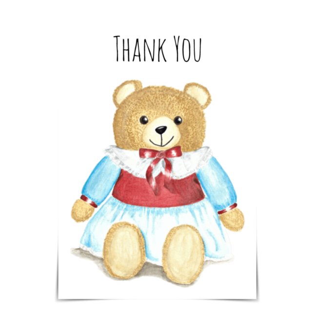 "Gracias" Tarjeta Oma Bear Hug (Subido por el creador)