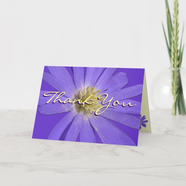 Gracias tarjeta personalizada tarjetas de flores d (Anverso)