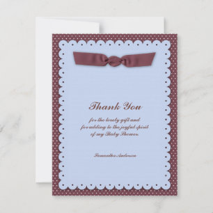 Gracias tarjeta plana Baby Shower