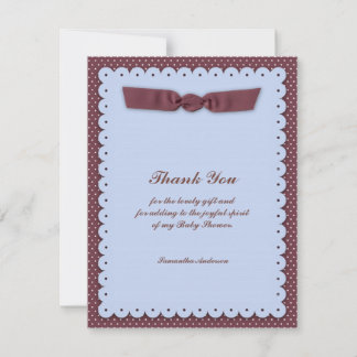 Gracias tarjeta plana Baby Shower