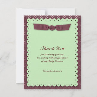 Gracias tarjeta plana Baby Shower