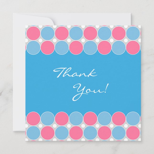 Gracias tarjeta plana Baby Shower (Anverso)