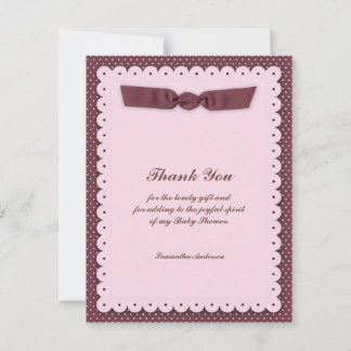 Gracias tarjeta plana Baby Shower