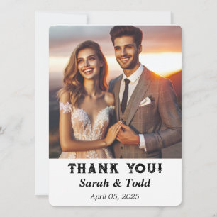 Gracias tarjeta plana Boda