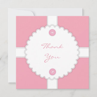 Gracias tarjeta plana Dantel de Baby Shower