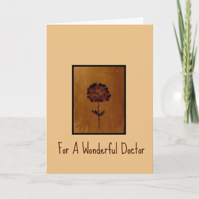 Gracias Tarjeta Por Un Médico Maravilloso (Anverso)