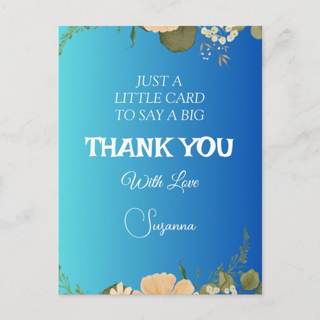 Gracias Tarjeta Postal (Anverso)