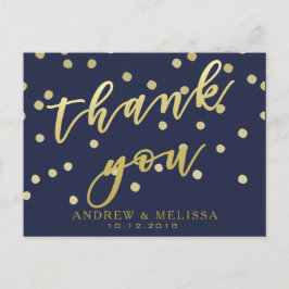 Gracias | Tarjeta Postal con Letra Script de Marin