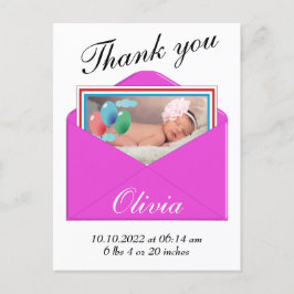 Gracias, tarjeta postal de la foto del anuncio de 