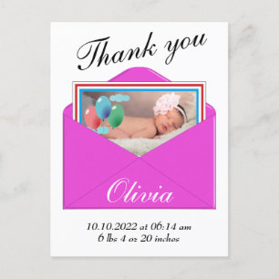 Gracias, tarjeta postal de la foto del anuncio de