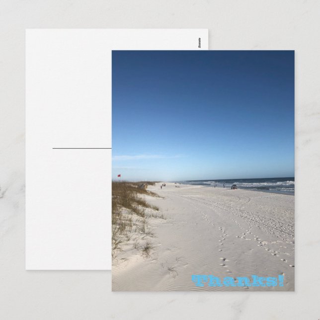 Gracias, tarjeta postal de vacaciones (Anverso / Reverso)