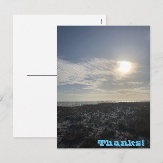 Gracias, tarjeta postal de vacaciones (Anverso / Reverso)