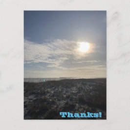 Gracias, tarjeta postal de vacaciones