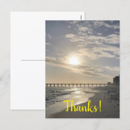 Gracias, tarjeta postal de vacaciones
