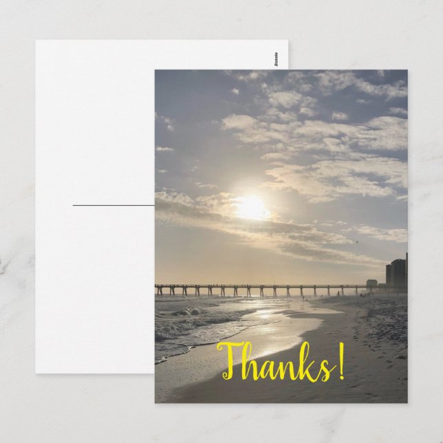 Gracias, tarjeta postal de vacaciones (Anverso / Reverso)