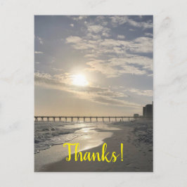 Gracias, tarjeta postal de vacaciones