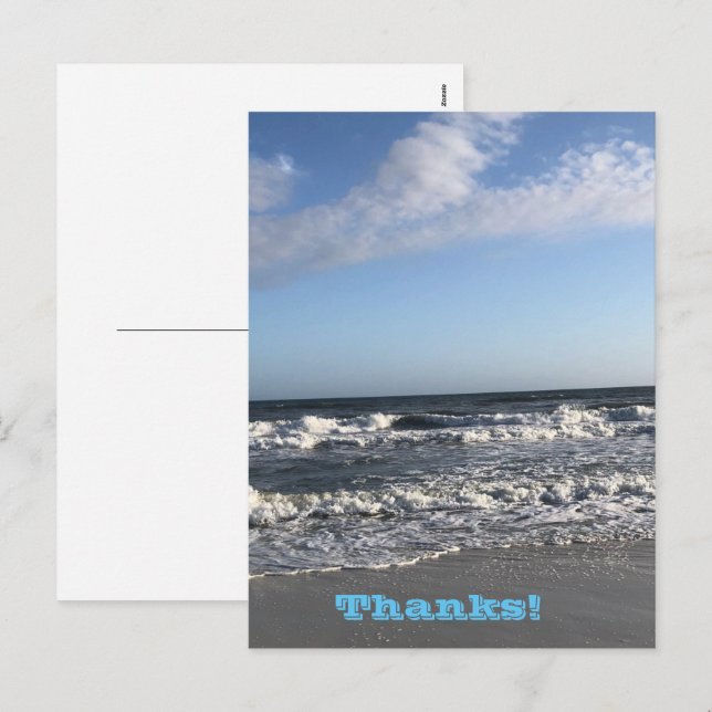 Gracias, tarjeta postal de vacaciones (Anverso / Reverso)