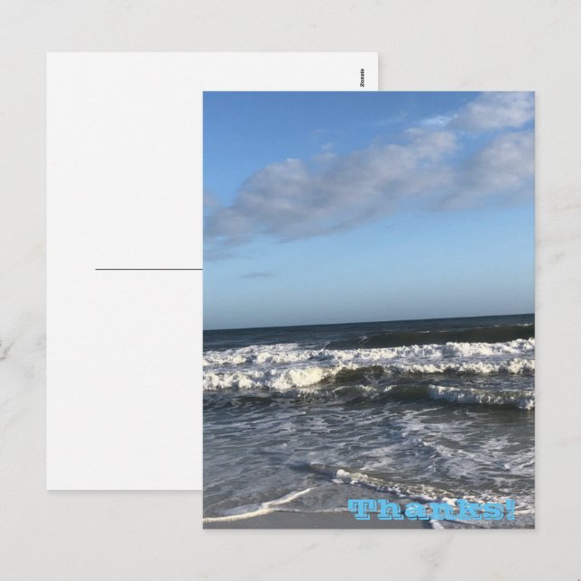 Gracias, tarjeta postal de vacaciones (Anverso / Reverso)