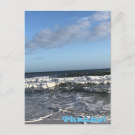 Gracias, tarjeta postal de vacaciones