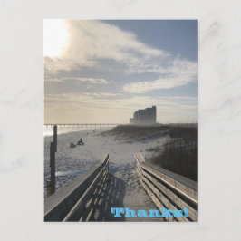 Gracias, tarjeta postal de vacaciones