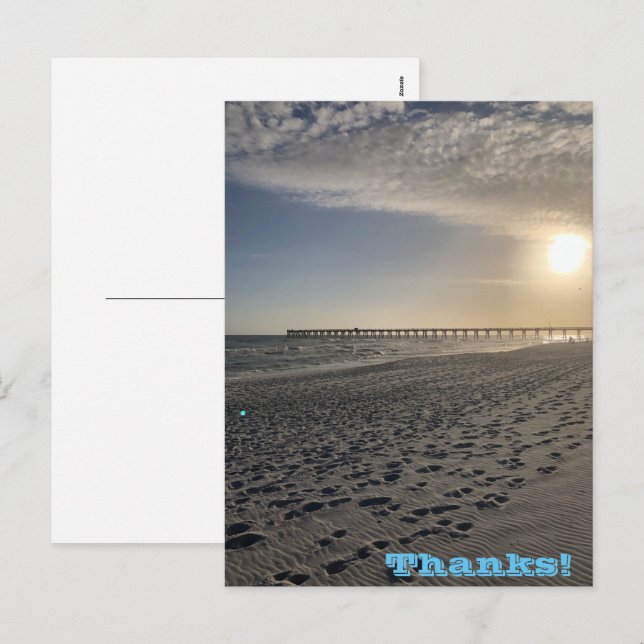 Gracias, tarjeta postal de vacaciones (Anverso / Reverso)