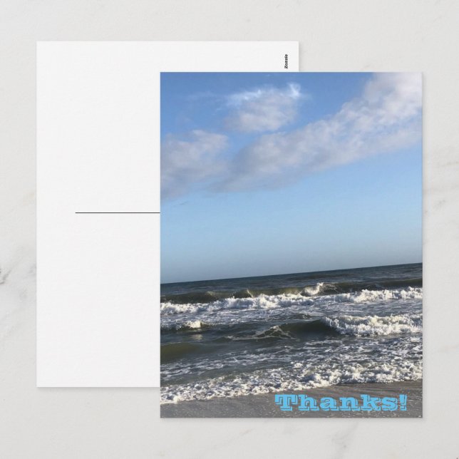 Gracias, tarjeta postal de vacaciones (Anverso / Reverso)