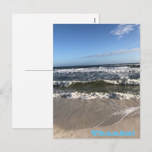 Gracias, tarjeta postal de vacaciones (Anverso / Reverso)