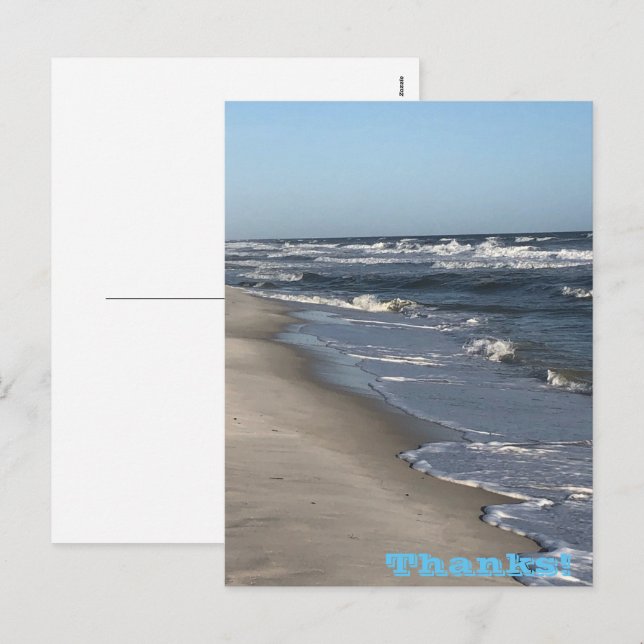 Gracias, tarjeta postal de vacaciones (Anverso / Reverso)