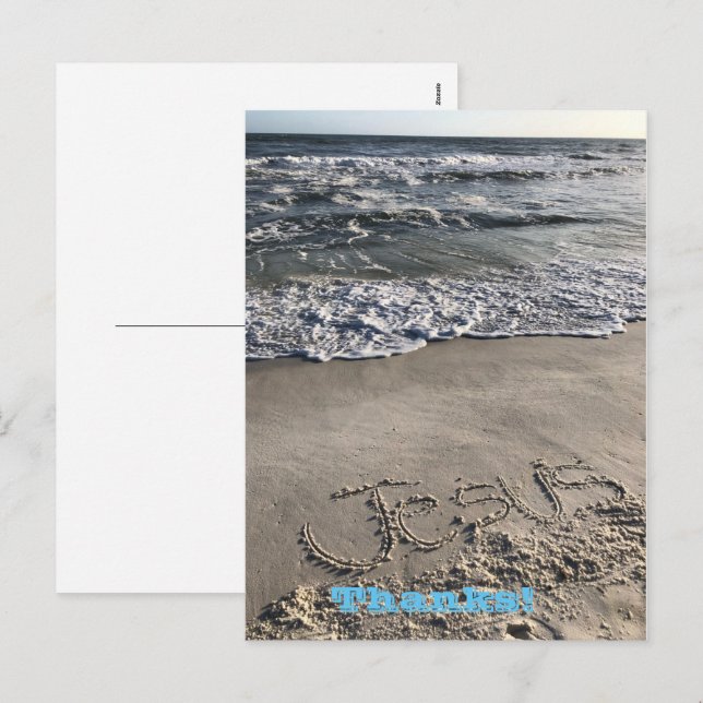 Gracias, tarjeta postal de vacaciones (Anverso / Reverso)