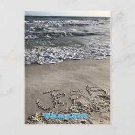 Gracias, tarjeta postal de vacaciones