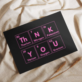 Gracias tarjeta química