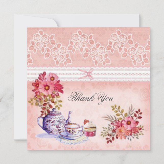 Gracias tarjeta rosa (Anverso)