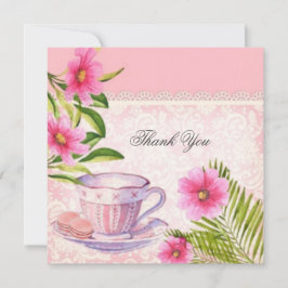 Gracias tarjeta rosa