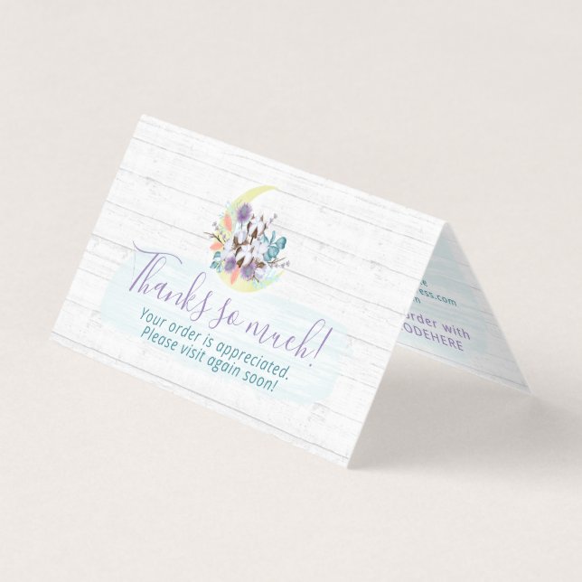 Gracias Tarjeta Rustica Southern Floral Cotton Moo (Anverso)