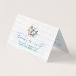 Gracias Tarjeta Rustica Southern Floral Cotton Moo