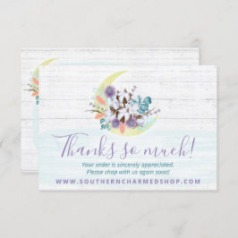 Gracias Tarjeta Rustica Southern Floral Cotton Moo