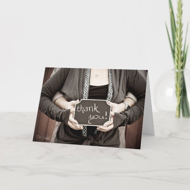 Gracias tarjeta Vintage (Anverso)