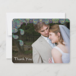 Gracias Tarjetas con la foto de su Boda
