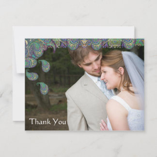 Gracias Tarjetas con la foto de su Boda