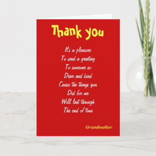 Gracias tarjetas de abuela