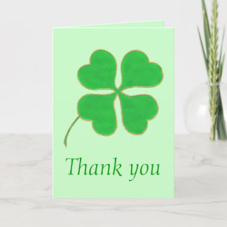Gracias, Tarjetas de Boda Green Shamrock Green Dot