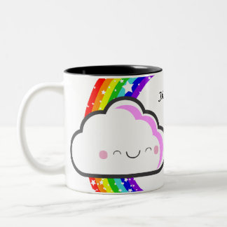 Gracias taza del arco iris de KAWAII por el