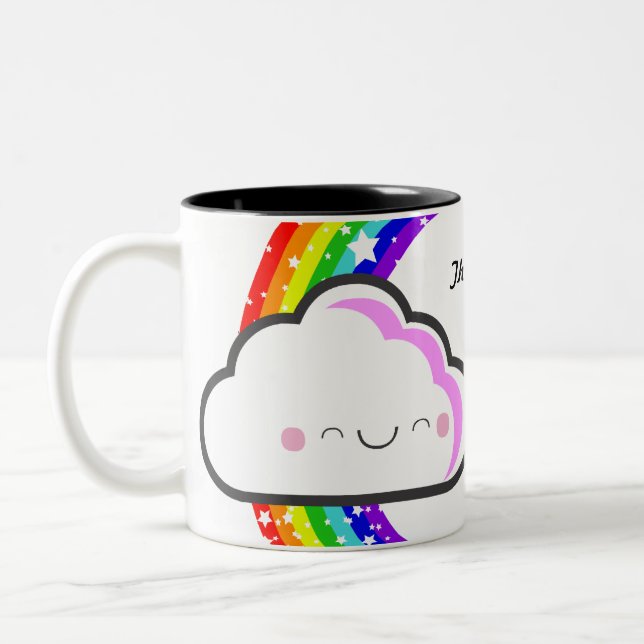 Gracias taza del arco iris de KAWAII por el (Izquierda)