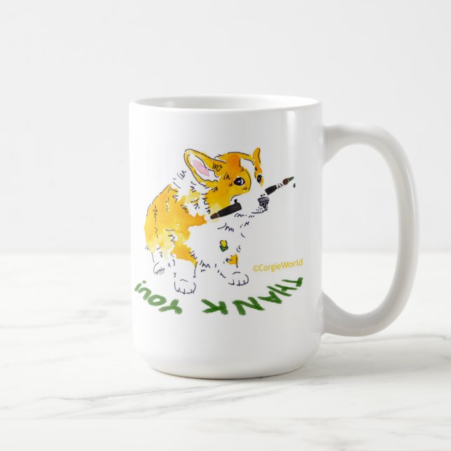 Gracias taza del Corgi (Derecha)
