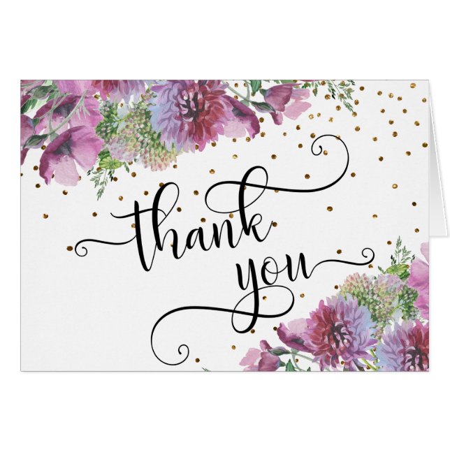 Gracias Tipografía, Flores silvestres, Confetti (Anverso (Horizontal))