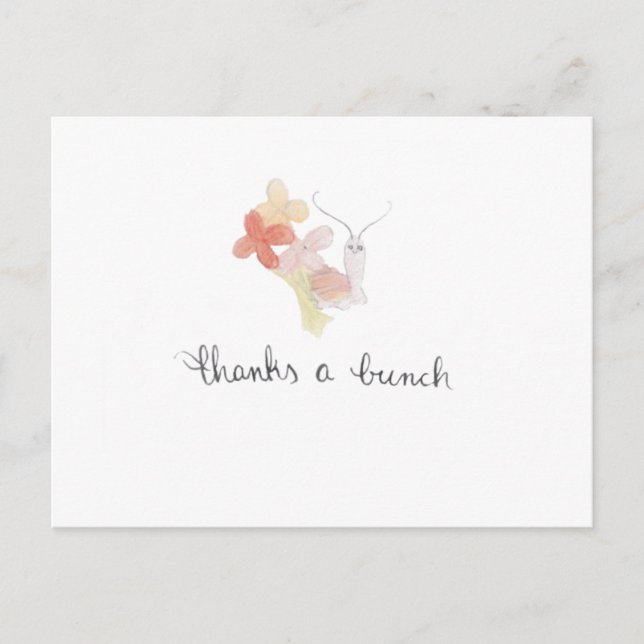 Gracias un montón caracol tarjeta postal de agrade (Anverso)